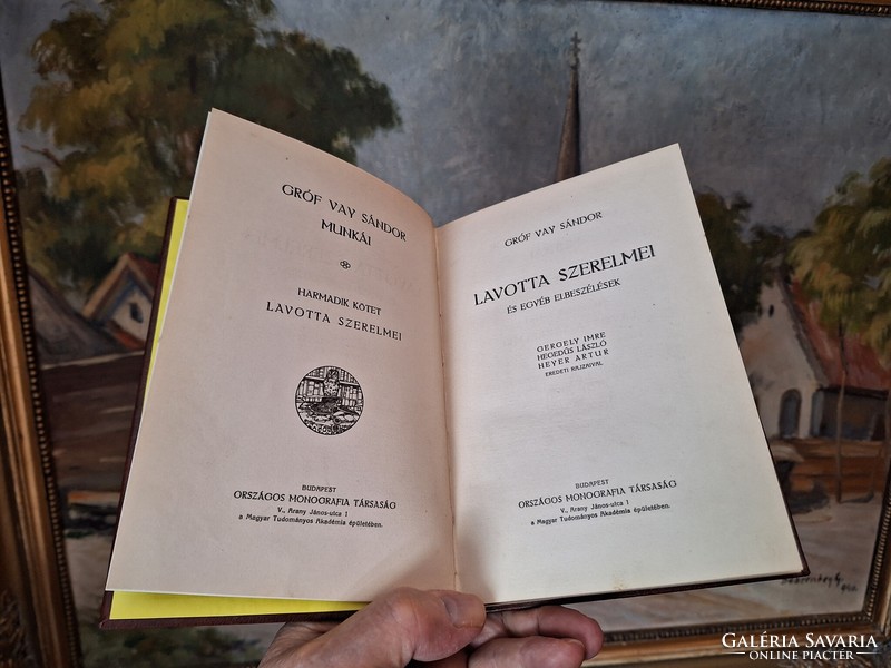 RRR!!! 1909 GRÓF VAY SÁNDOR : LAVOTTA SZERELMEI ÉS EGYÉB ELBESZÉLÉSEK-rajzos!! gazdagon illusztrálva