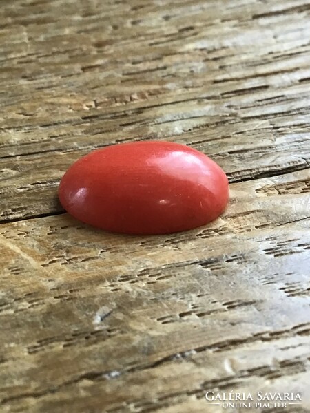 Antique kaboson polished noble coral stone, reserved