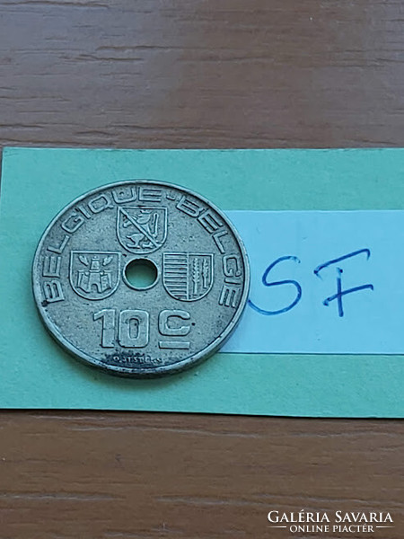 Belgium belgique - belgie 10 centimes 1938 nickel-brass, iii. King Leopold sf