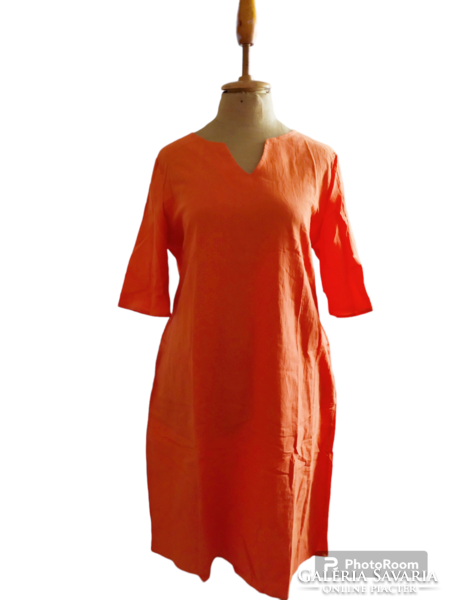 Linen dress for size 44-48 lagenlook style in layers