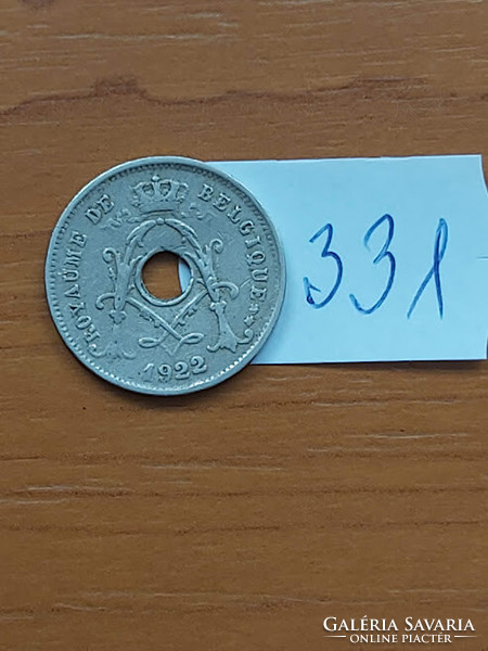 Belgium belgie 5 cemtimes 1922 copper-nickel, i. King Albert 331