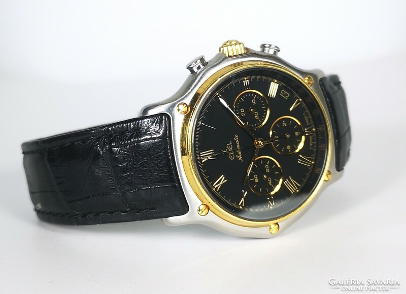 EBEL 1911 chronograph arany - acél tokban, automata Zenith 400 El Primero szerkezettel, garanciával!
