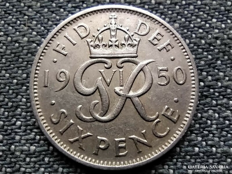 Anglia VI. György (1936-1952) 6 Pence 1950 (id36824)