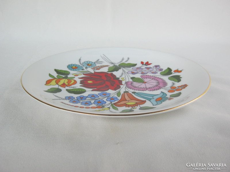Hand painted Kalocsa porcelain decorative plate wall bowl