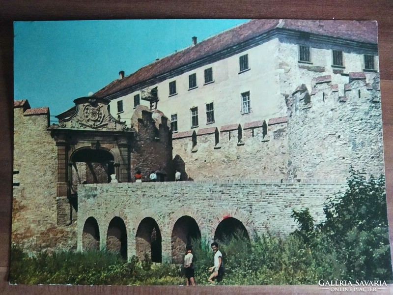 Régi képeslap,Siklós Vár, postatiszta