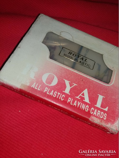 Retro sohasem játszott ROYAL póker francia römi kártya bontatlan dupla pakli dobozával szép állapot