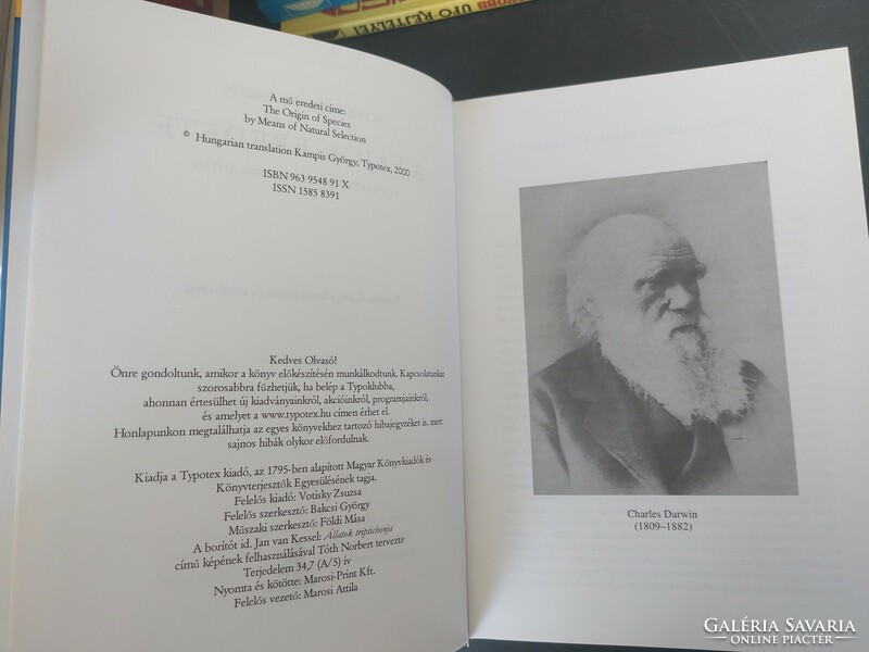 Charles Darwin:A FAJOK EREDETE.  3500.-Ft