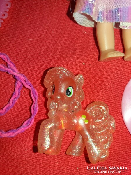 Retro simba girl mini barbie doll and toy package containing her equipment metal box + filly pony