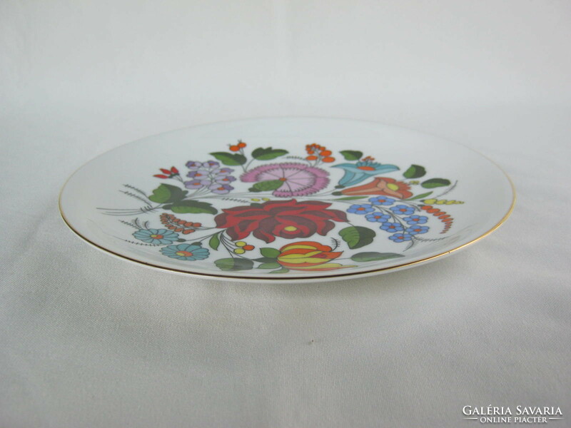 Hand painted Kalocsa porcelain decorative plate wall bowl