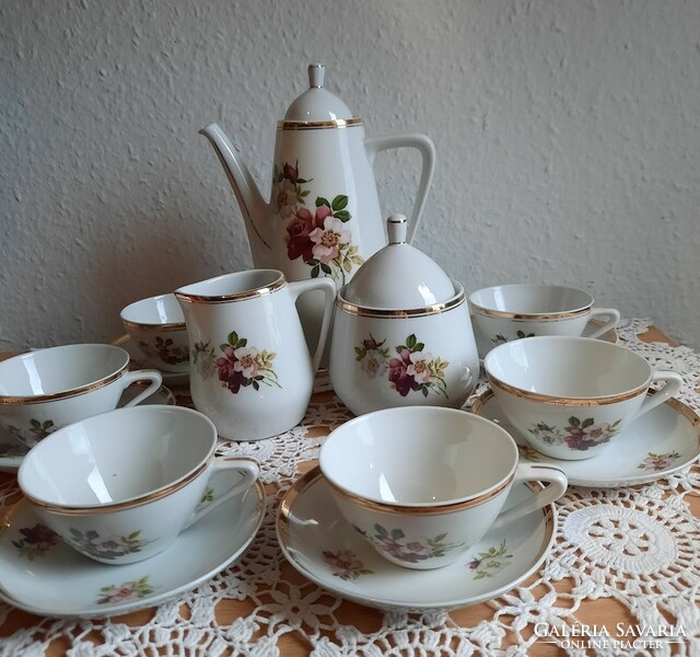 Hollóháza porcelain coffee set for 6 people, can be said to be new