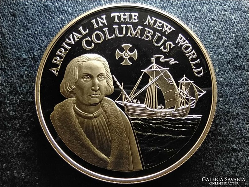 Jamaica Kolumbusz érkezése az újvilágba .925 ezüst 10 Dollár 1990 PP (id61565)