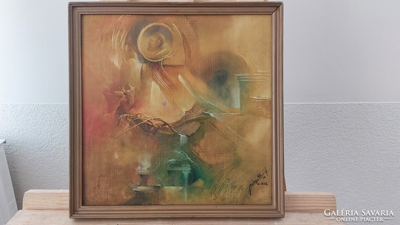 (K) beautiful Buday Mihály painting with a 32x32 cm frame, guaranteed to be original