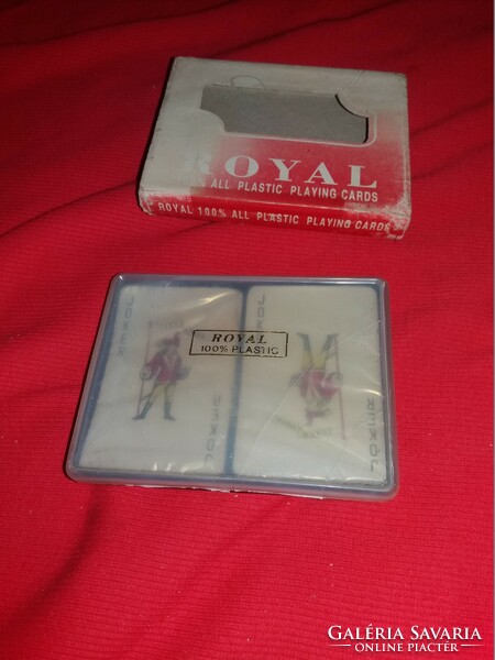 Retro never played royal poker french rummy cards with unopened double deck box nice condition