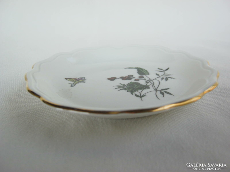 Aquincum porcelain flower butterfly ring holder bowl