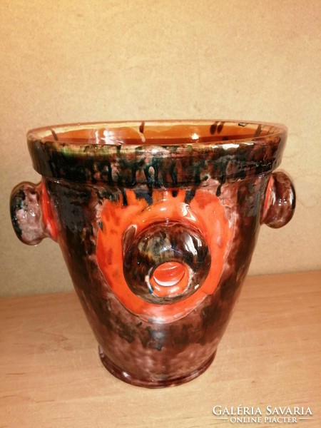 Beautiful art deco gallery craftsman ceramic vase / floor vase - 28 cm high