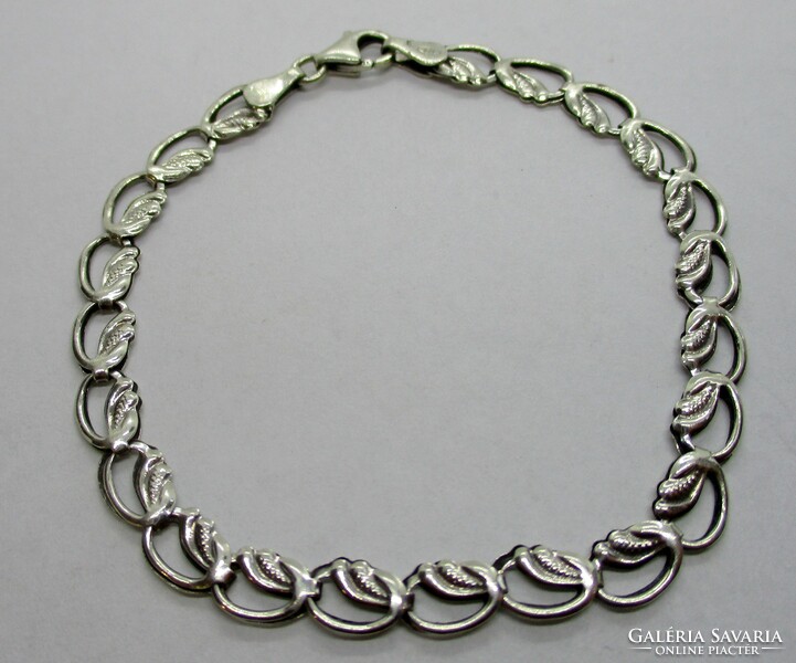 Beautiful silver bracelet made of special beads