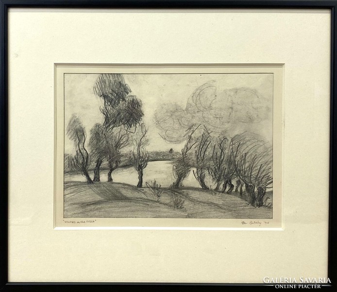 Tibor Pataky (1901-1978): willow trees on the banks of the Tisza