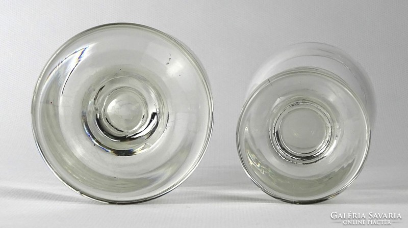 1N624 pair of old thick-walled bieder glasses