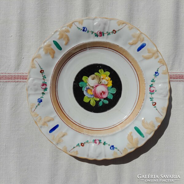 Antique Biedermeyer style porcelain wall plate
