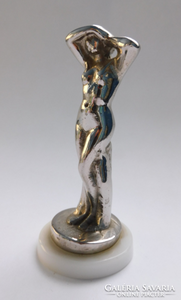 Cast nude statue on plexiglass pedestal 1.5 Cm