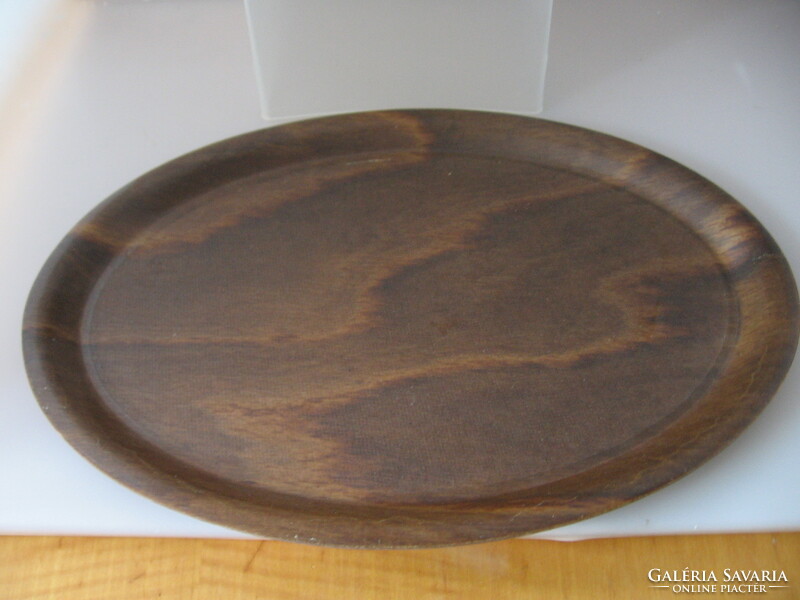 50-year-old melamine wood-colored non-slip tray on presswerk köngen