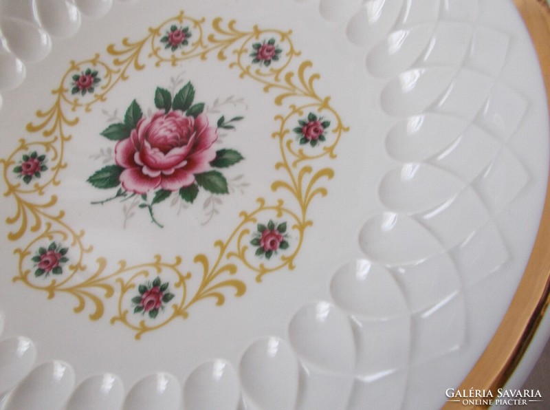Bavaria arzberg rose pattern gilded plate, decorative plate