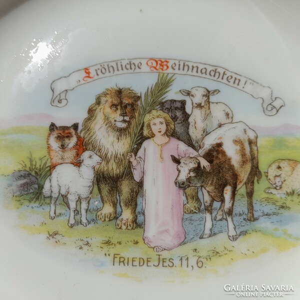 Antique porcelain Swabian wall plate, from 1909: 
