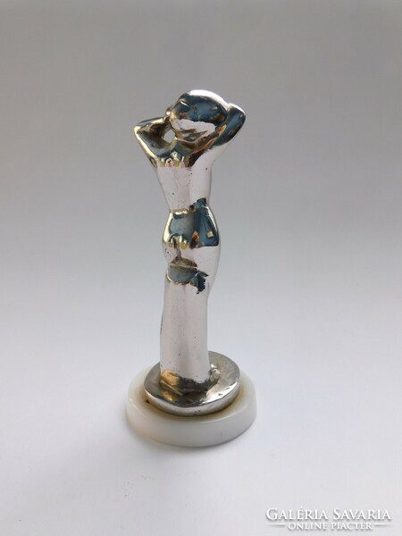 Cast nude statue on plexiglass pedestal 1.5 Cm