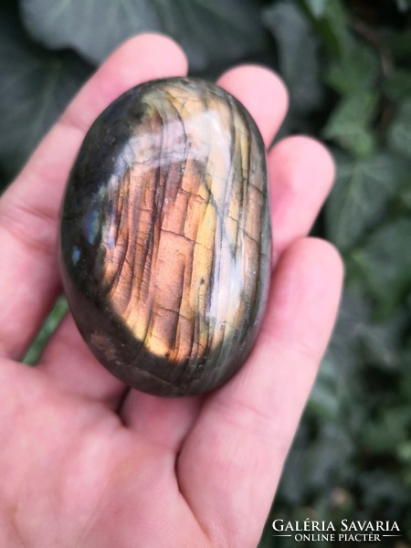 Golden labradorite crystal, mineral