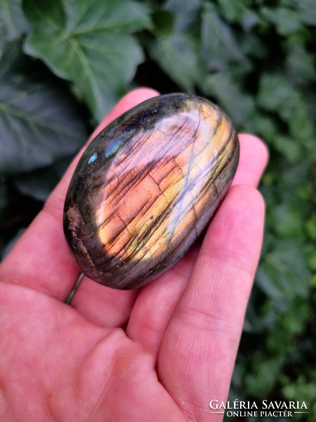 Golden labradorite crystal, mineral