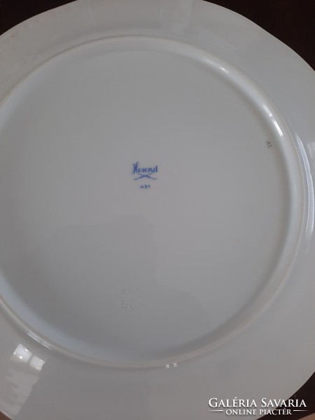 Herend mauve porcelain tableware with flower pattern