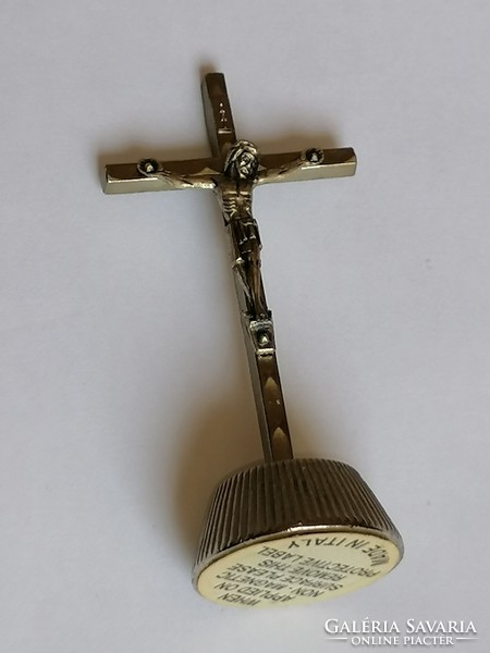 Old Italian cross, magnetic crucifixion crucifix, for home altar