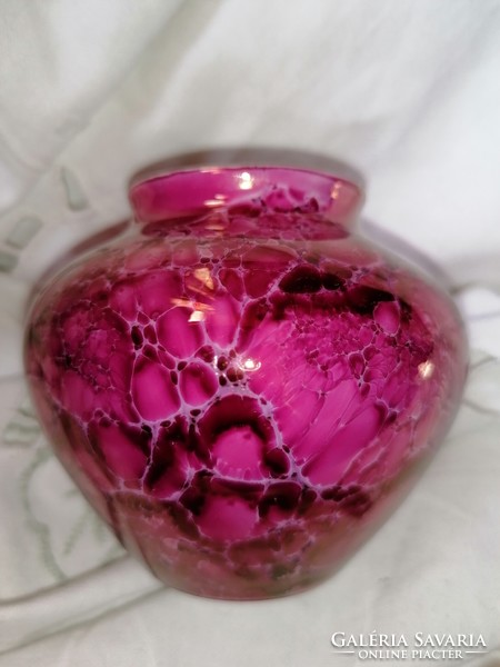 Hollóházi irizáló hóvirág váza a hetvenes évekből
