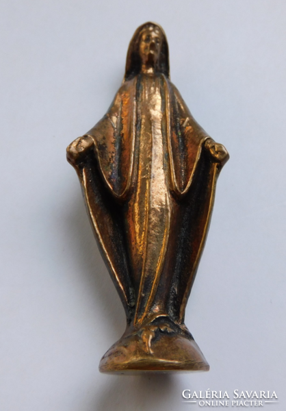 Miniatűr vörösréz Szűz Mária szobor 7.5 cm