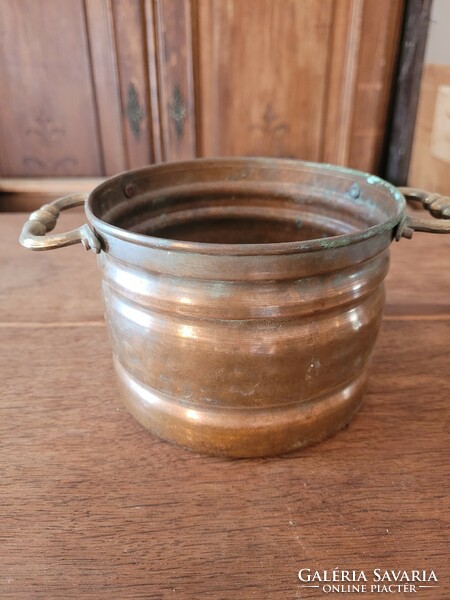 Copper flower pot