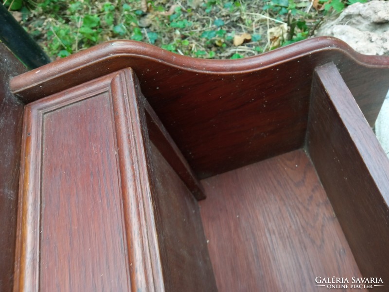 Wall mounted wooden phone shelf with drawers