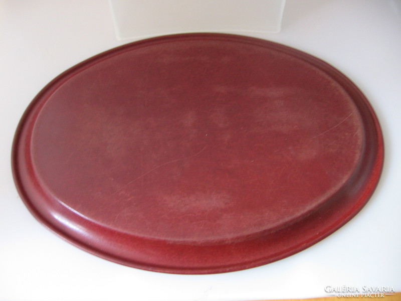 Burgundy retro melamine tray