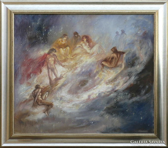 Katalin Csomor: Genesis - with frame 74x84 cm - artwork: 60x70 cm - 162/1021
