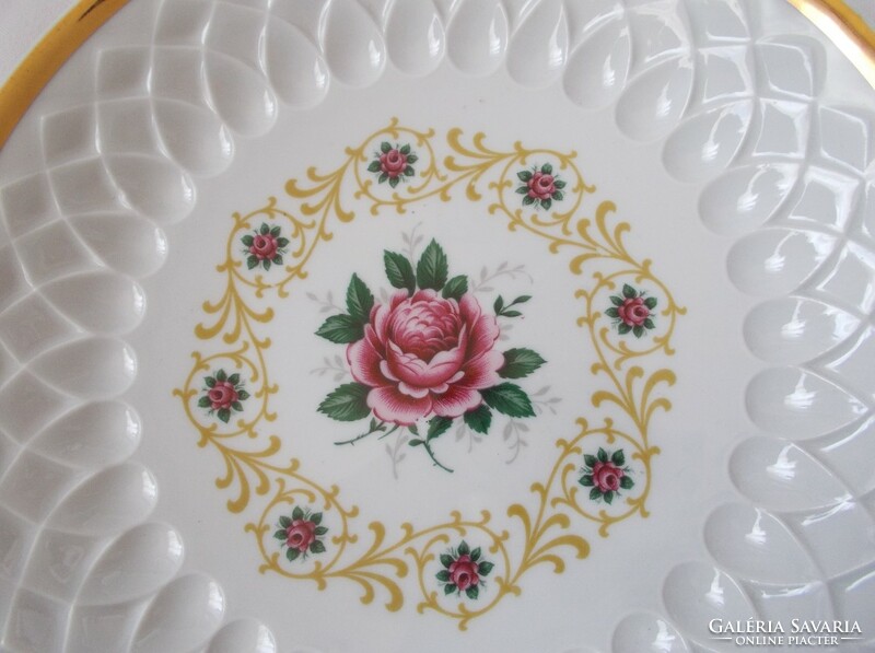 Bavaria arzberg rose pattern gilded plate, decorative plate