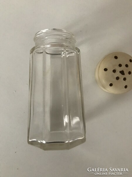 Antique glass sugar shaker