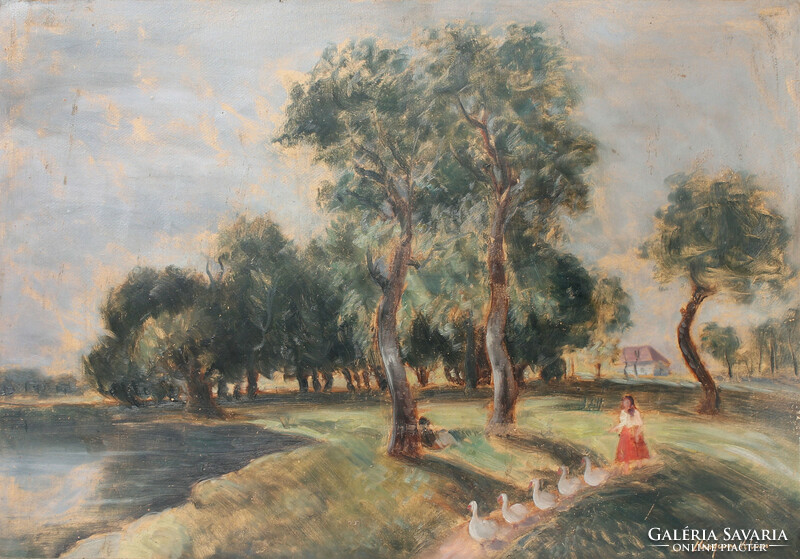 Ernő Klein of Kisjenői: idyll by the water