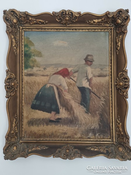 Antique painting mille 38x48cm