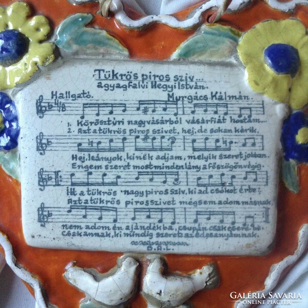 Folk music folk song songbook heart porcelain ceramics hand painted sheet music sheet music ethnography folklore