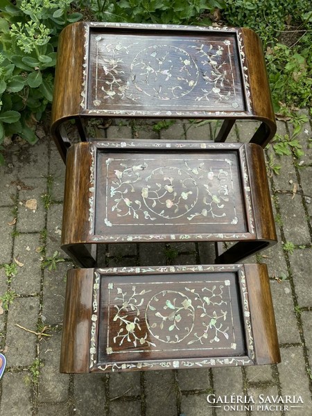 Mother-of-pearl inlaid tables