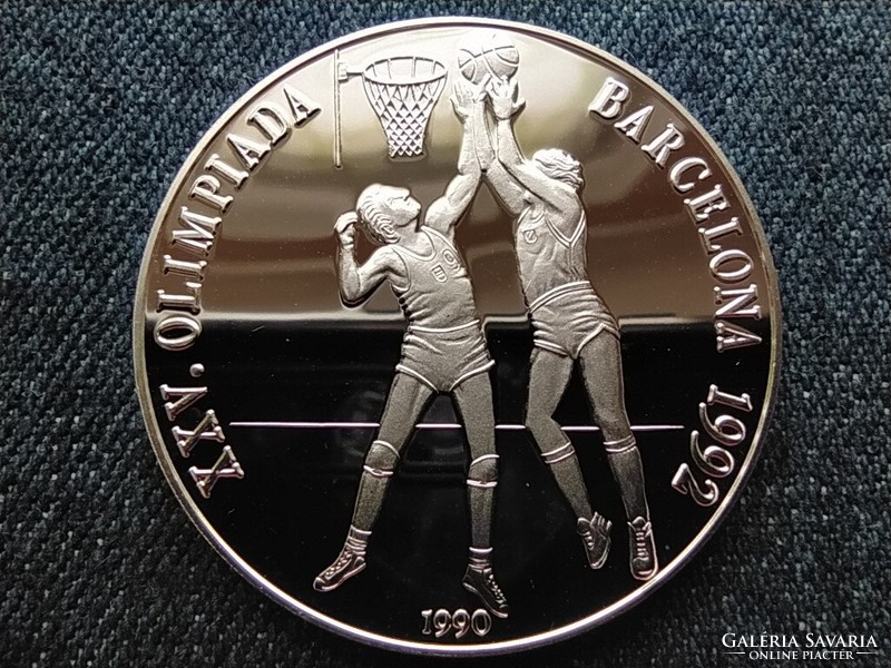 Kuba 25. olimpiai játékok 1992 Barcelona Kosárlabda .925 ezüst 10 Pezó 1990 PP (id61557)