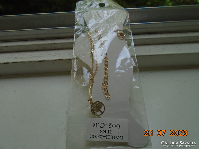 Fashion jewelry gold-plated Chinese anklet in unopened packaging