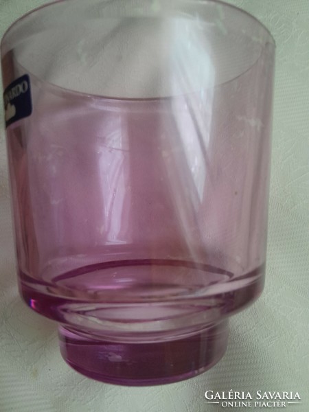 Leonar crystal purple vase 12 cm high