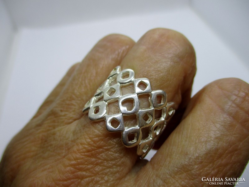 Special wide handmade silver ring
