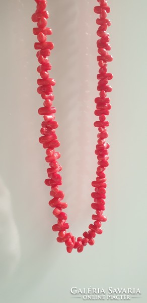 Old red glass necklace