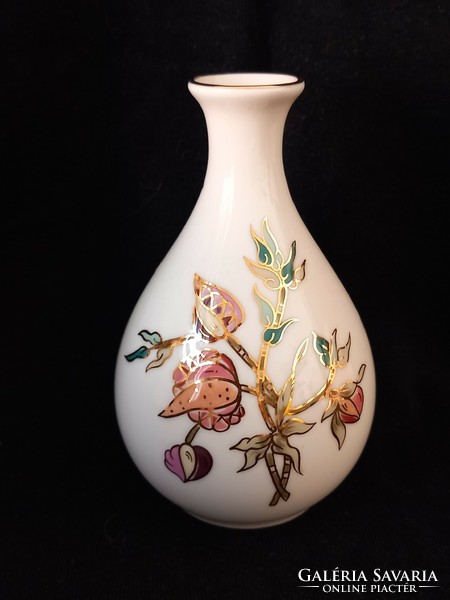 Zsolnay mini vase with lilies in perfect condition